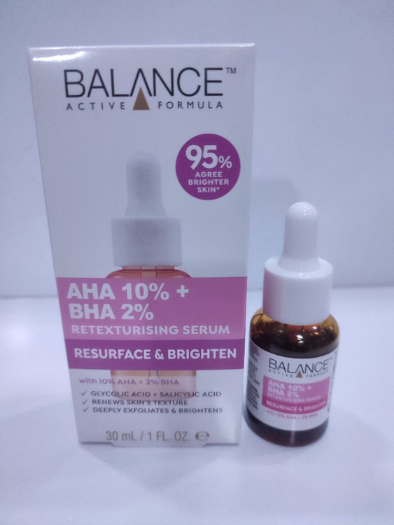 خرید آنلاین سرم پیلینگ و لایه بردار AHA10% و BHA2% بالانس حجم 30 میل اصلی