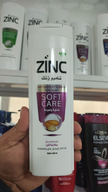 قیمت شامپو نرم کننده مو زینک مدل SOFT CARE عصاره بادام حجم 340 میلی لیتر اصلی