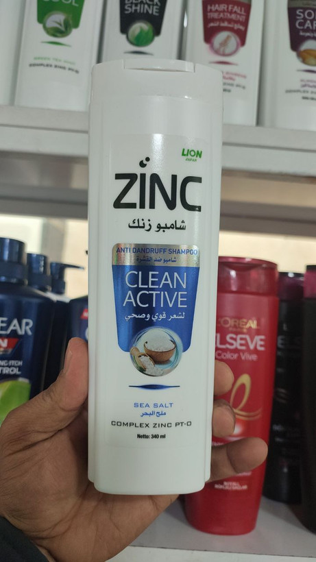 خرید شامپو ضد شوره مو زینک مدل CLEAN ACTIVE حجم 330 میلی لیتر اصلی