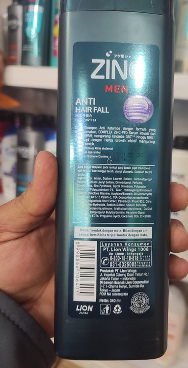 قیمت شامپو زینک ضد ریزش مو مردانه anti hair fall اصلی