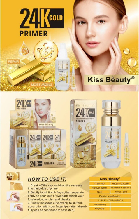 خرید آنلاین پرایمر صورت عصاره طلا کیس بیوتی همراه ویال صورت اصلی