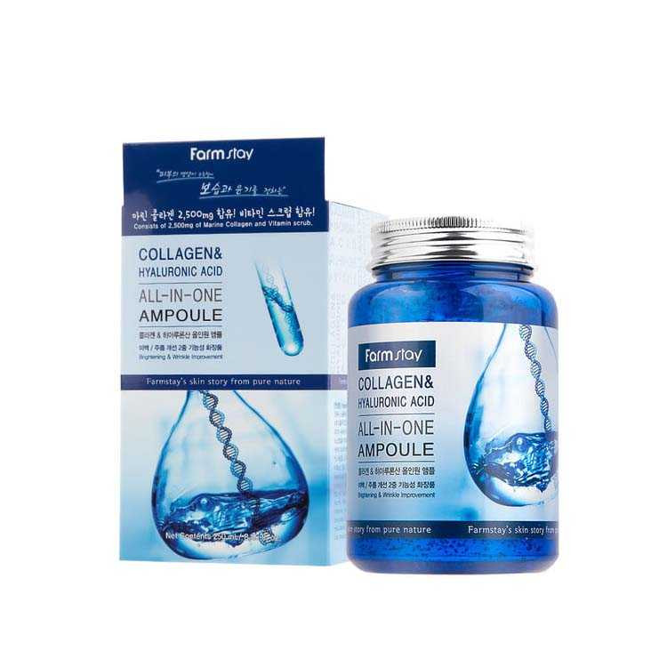 آمپول کلاژن و هیالورونیک اسید آل این وان فارم استی اصل کره