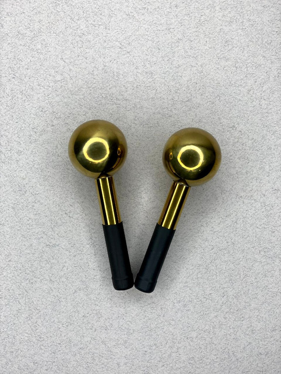 خرید آنلاین گوی یخی فلزی رنگ طلایی