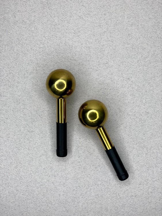 خرید گوی یخی فلزی رنگ طلایی