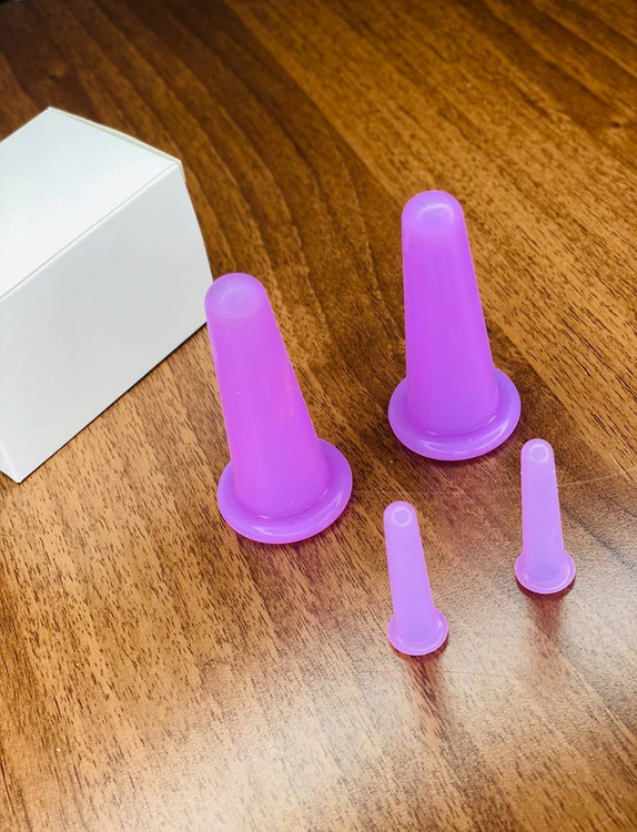 کاپ سیلیکونی پک صورت و بدن 4 عددی بادکش صورت سیلیکونی