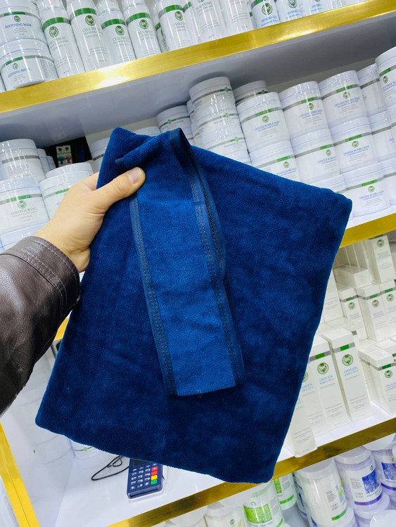 قیمت ست حوله و هدبند قدی رنگ سرمه ای