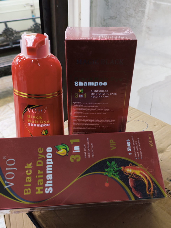 قیمت شامپو رنگ گیاهی مشکی طبیعی برند وجو vojo سه کاره اصلی