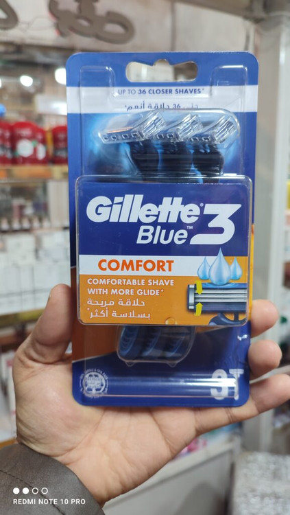 خرید ژیلت سه تیغ بلوتری مارک ژیلت بسته 3عددی